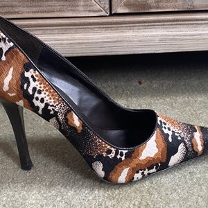 Aldo Animal Print Pony Hair Heels, Size 39
